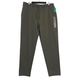 New! Men's Tall Casual Drawstring Tapered Leg Chinos Cargo Military Green Pants